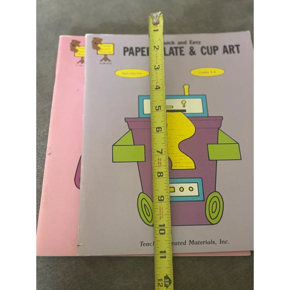 Vintage 1986 Teacher Created Materials Paper Sculpture Plate Cup Art Books K-4